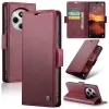 Coque portefeuille CASEME Litchi Texture