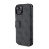 Coque portefeuille Guess 4G Big Metal Logo pour Apple iPhone 15 - Gris 4