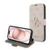 Coque portefeuille Guess 4G Big Metal Logo pour Apple iPhone 15 - Rose 0
