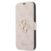Coque portefeuille Guess 4G Big Metal Logo pour Apple iPhone 15 - Rose 3