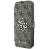 Coque portefeuille Guess 4G Big Metal Logo pour Apple iPhone 16 Pro Max - Marron 5