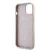 Coque arrière rigide Guess 4G Printed Stripes avec MagSafe pour Apple iPhone 15 - Rose 4