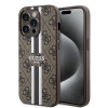 Coque arrière rigide Guess 4G Printed Stripes avec MagSafe pour Apple iPhone 15 Pro - Marron 0