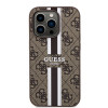 Coque arrière rigide Guess 4G Printed Stripes avec MagSafe pour Apple iPhone 15 Pro Max - Marron 1