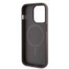 Coque arrière rigide Guess 4G Printed Stripes avec MagSafe pour Apple iPhone 15 Pro Max - Marron 4
