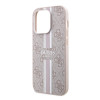 Coque arrière rigide Guess 4G Printed Stripes avec MagSafe pour Apple iPhone 15 Pro - Rose 3