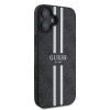 Coque arrière rigide Guess 4G Printed Stripes avec MagSafe pour Apple iPhone 16 Plus - Noir 3