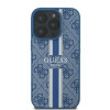 Coque arrière rigide Guess 4G Printed Stripes avec MagSafe pour Apple iPhone 16 Pro - Bleu 2