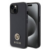 Coque arrière rigide Guess 4G Strass Metal Logo pour Apple iPhone 15 - Noir 0