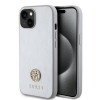 Coque arrière rigide Guess 4G Strass Metal Logo pour Apple iPhone 15 - Argent 0