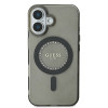 Coque arrière Guess IML Rhinestones avec MagSafe pour Apple iPhone 16 - Noir 1