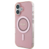 Coque arrière Guess IML Rhinestones avec MagSafe pour Apple iPhone 16 - Rose 2
