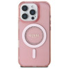 Coque arrière Guess IML Rhinestones avec MagSafe pour Apple iPhone 16 Pro Max - Rose 1
