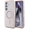Coque arrière Guess IML Rhinestones avec MagSafe pour Samsung Galaxy S25 - Rose 0