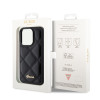 Coque arrière Guess Quilted Puffed Metal Logo pour Apple iPhone 15 Pro Max - Noir 5