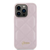 Coque arrière Guess Quilted Puffed Metal Logo pour Apple iPhone 15 Pro - Rose 1