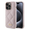 Coque arrière Guess Quilted Puffed Metal Logo pour Apple iPhone 15 Pro - Rose 0