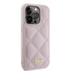 Coque arrière Guess Quilted Puffed Metal Logo pour Apple iPhone 15 Pro - Rose 3