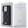 Coque arrière Guess Quilted Puffed Metal Logo pour Apple iPhone 16 Pro - Noir 4