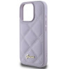 Coque arrière Guess Quilted Puffed Metal Logo pour Apple iPhone 16 Pro Max - Violet 4