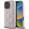 Coque arrière Guess Quilted Puffed Metal Logo pour Apple iPhone 16 Pro - Rose 0