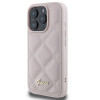 Coque arrière Guess Quilted Puffed Metal Logo pour Apple iPhone 16 Pro - Rose 3