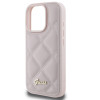 Coque arrière Guess Quilted Puffed Metal Logo pour Apple iPhone 16 Pro - Rose 4