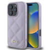 Coque arrière Guess Quilted Puffed Metal Logo pour Apple iPhone 16 Pro - Violet 0