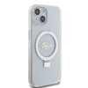 Coque arrière Guess Ring Stand Script Glitter avec MagSafe pour Apple iPhone 15 - Transparent 3