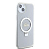 Coque arrière Guess Ring Stand Script Glitter avec MagSafe pour Apple iPhone 15 Plus - Transparent 3