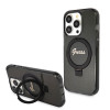 Coque arrière Guess Ring Stand Script Glitter avec MagSafe pour Apple iPhone 15 Pro - Noir 0