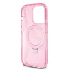 Coque arrière Guess Ring Stand Script Glitter avec MagSafe pour Apple iPhone 15 Pro - Rose 5