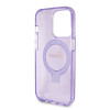 Coque arrière Guess Ring Stand Script Glitter avec MagSafe pour Apple iPhone 15 Pro - Violet 5