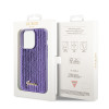 Coque arrière Guess Sequin Script Metal pour Apple iPhone 15 Pro - Violet 5