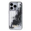 Coque arrière Guess Sequin Script Metal pour Apple iPhone 15 Pro - Argent 2