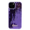 Coque arrière Guess Sequin Script Metal pour Apple iPhone 15 - Violet 1