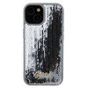 Coque arrière Guess Sequin Script Metal pour Apple iPhone 15 - Argent 1