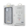 Coque arrière Guess Sequin Script Metal pour Apple iPhone 15 - Argent 5