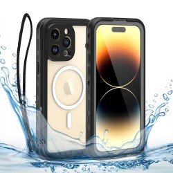 Coque étanche Shellbox Waterproof IP68 avec MagSafe pour Apple iPhone 14 Pro - Noir