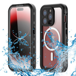 Coque étanche Shellbox Waterproof IP68 avec MagSafe pour Apple iPhone 15 Pro - Noir