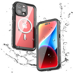 Coque étanche Shellbox Waterproof IP68 avec MagSafe pour Apple iPhone 15 Pro Max - Noir