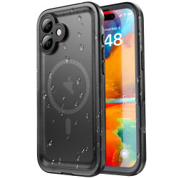 Coque étanche Shellbox Waterproof IP68 avec MagSafe pour Apple iPhone 16 - Noir