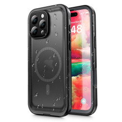 Coque étanche Shellbox Waterproof IP68 avec MagSafe pour Apple iPhone 16 Pro - Noir