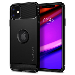 Coque arrière Spigen Rugged Armor pour Apple iPhone 11 - Noir
