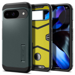 Coque arrière Spigen Tough Armor pour Google Pixel 9 / 9 Pro - Vert foncé