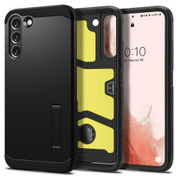 Coque arrière Spigen Tough Armor pour Samsung Galaxy S22 - Noir