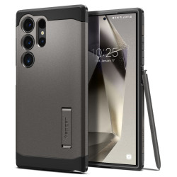 Coque arrière Spigen Tough Armor pour Samsung Galaxy S24 Ultra - Gris foncé