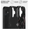 Coque arrière Burga Tough pour Apple iPhone 16 - Rose Gold Marble 1