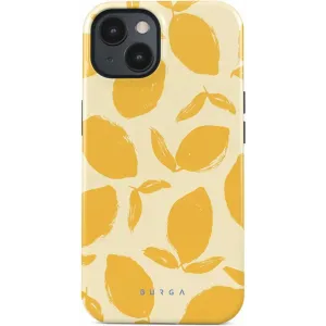 Coque arrière Burga Tough avec MagSafe pour Apple iPhone 15 - Lemon Tart
