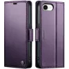 Coque portefeuille CASEME Litchi Texture pour Apple iPhone 17e/16e - Violet 5
